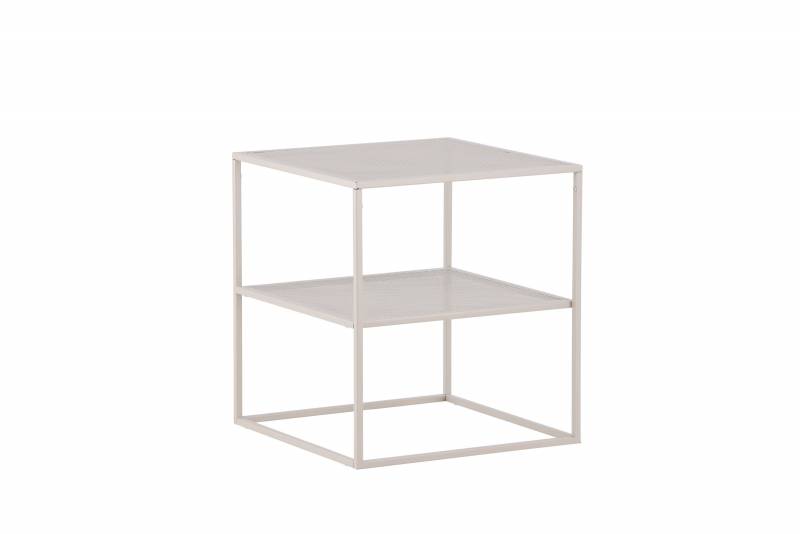 Netz sidebord 55x55cm st&aring;l beige