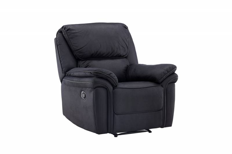 Saranda recliner l&aelig;nestol sort microfibre