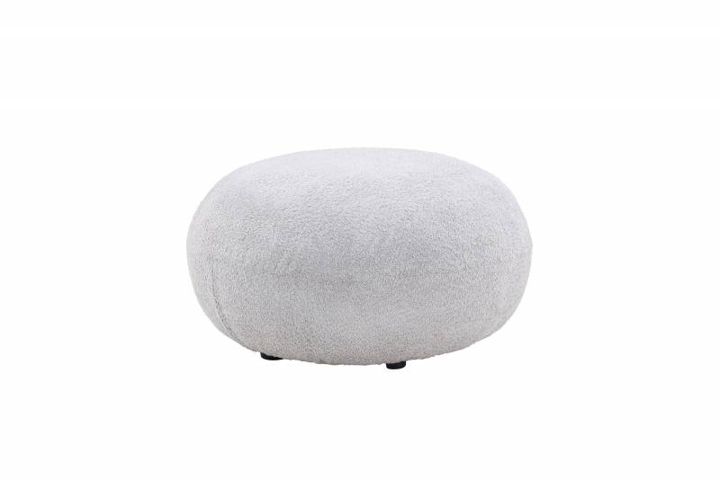 Bologna puf &Oslash;74cm Teddy polyester lysgr&aring;