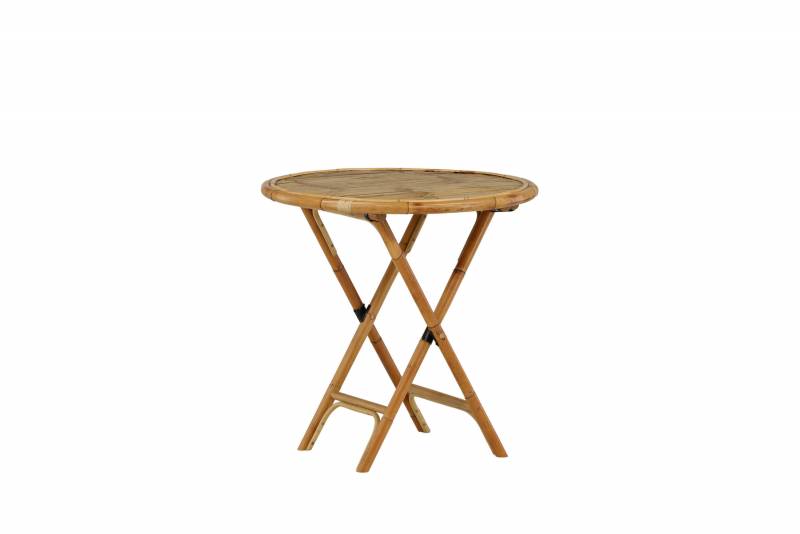 Cane caf&eacute;bord &Oslash;80cm i bambus natur