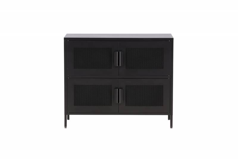 Nett skab med 4 l&aring;ger 90x75x40cm sort