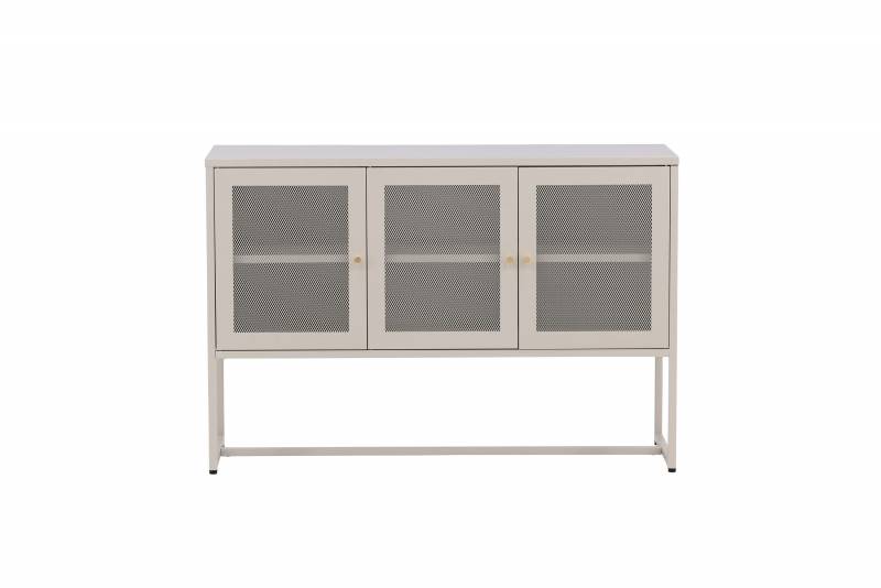 Malla skab 120x80x40 cm med netd&oslash;re og hylder beige