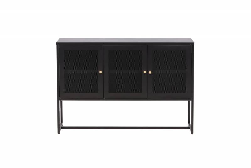 Malla glasskab med 3 l&aring;ger 120x80x40cm sort