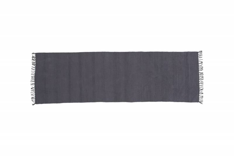 Nico h&aring;ndv&aelig;vet bomuldst&aelig;ppe 80x250cm gr&aring;