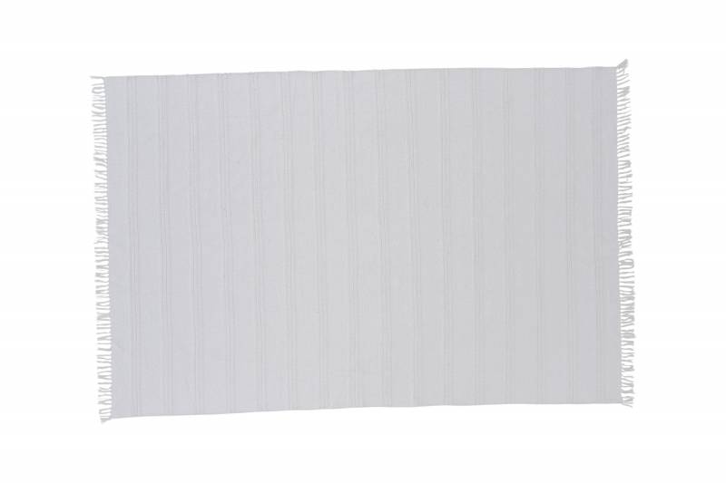 Nico h&aring;ndv&aelig;vet bomulst&aelig;ppe 160x230cm hvid