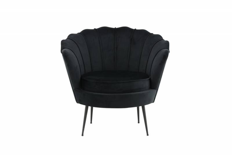 Calais l&aelig;nestol polyester sort