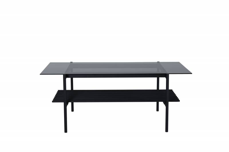 Von Staf sofabord med glasbordplade 120x60cm sort