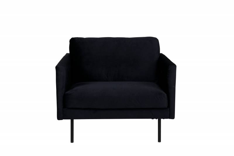 Zoom l&aelig;nestol 95cm velour sort