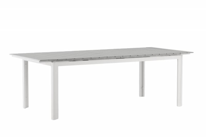 Levels havespisebord 229-310x100cm med udtr&aelig;k hvid og gr&aring;