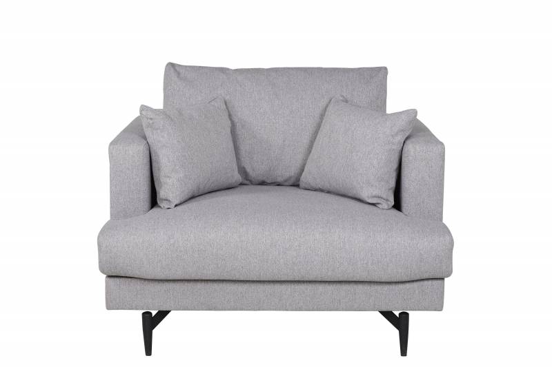 Sofia Single Sofa &ndash; sort/gr&aring; velour
