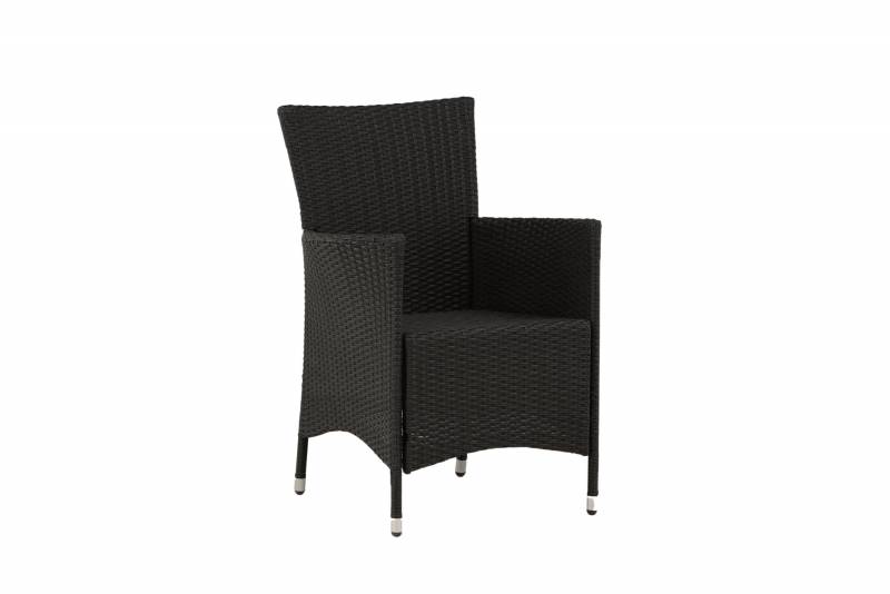 Knick rattan havestol med arml&aelig;n sort