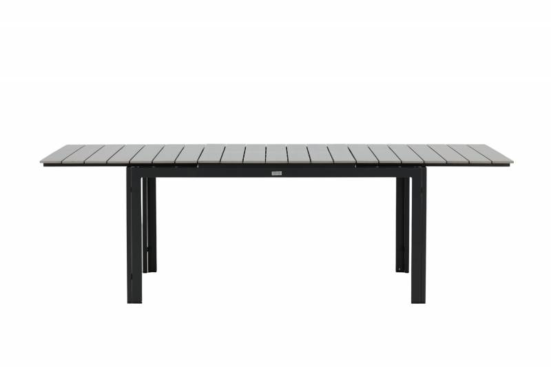 Levels havebord 160x100cm med udtr&aelig;kningsfunktion sort