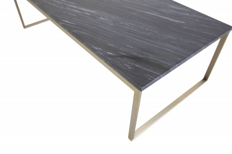 Estelle sofabord 120x60cm i marmorlook guld