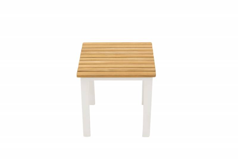 Mexico have sidebord 40x40cm hvid og teak