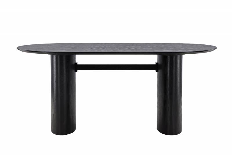 Isolde spisebord 180x90cm MDF med tr&aelig;finer sort