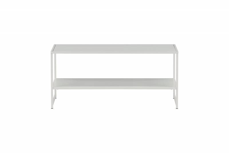 Staal sidebord 102x43cm st&aring;l hvid