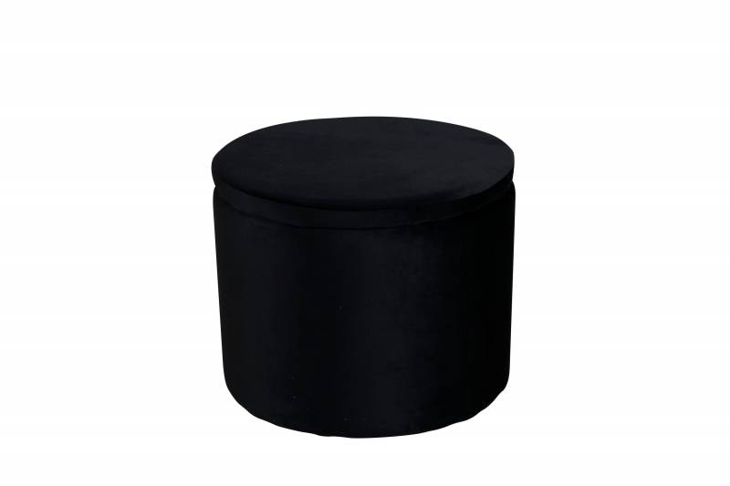 Dunken puf &Oslash;51cm i velour sort