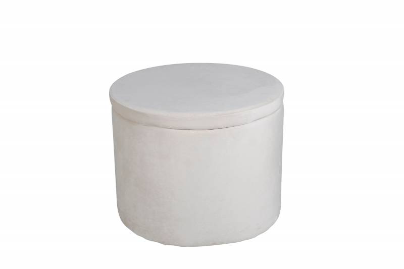 Dunken puf &Oslash;51cm i velour beige