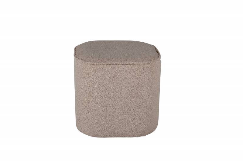 Piff puf &Oslash;44cm i polyesterteddy beige