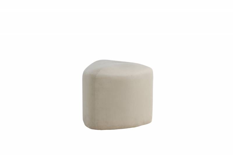 Peg puf &Oslash;46cm i velour beige