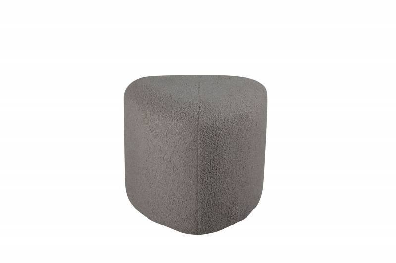 Peg puf &Oslash;46cm i polyesterteddy gr&aring;