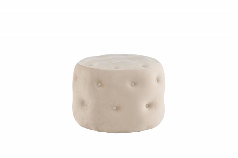 Benjamin puf &Oslash;55cm Teddy velour beige