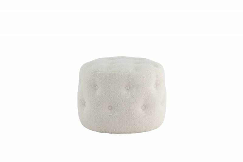 Benjamin puf &Oslash;55cm i polyester hvid