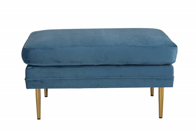 Boom Ottoman 90x70cm bl&aring; velour
