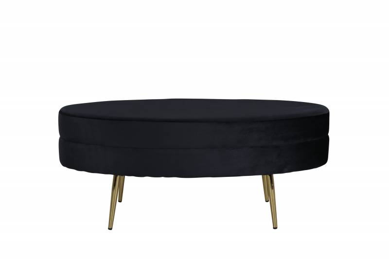 Otto puf 40x41x100cm i polyester sort