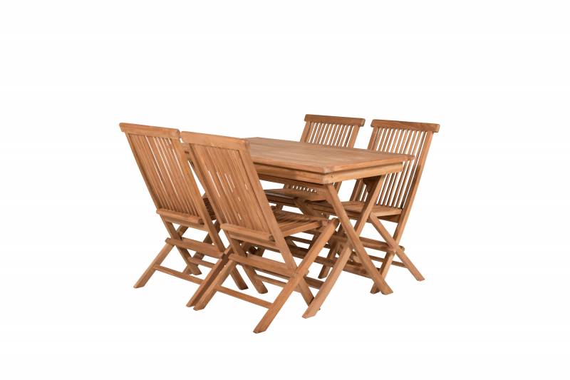Kenya havem&oslash;bels&aelig;t med bord 120x70cm og 4 stole i teak