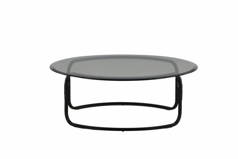 Lomma sofabord med glasbordplade &Oslash;110cm sort