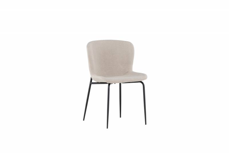 Modesto spisebordsstol beige boucl&eacute; og sort stel