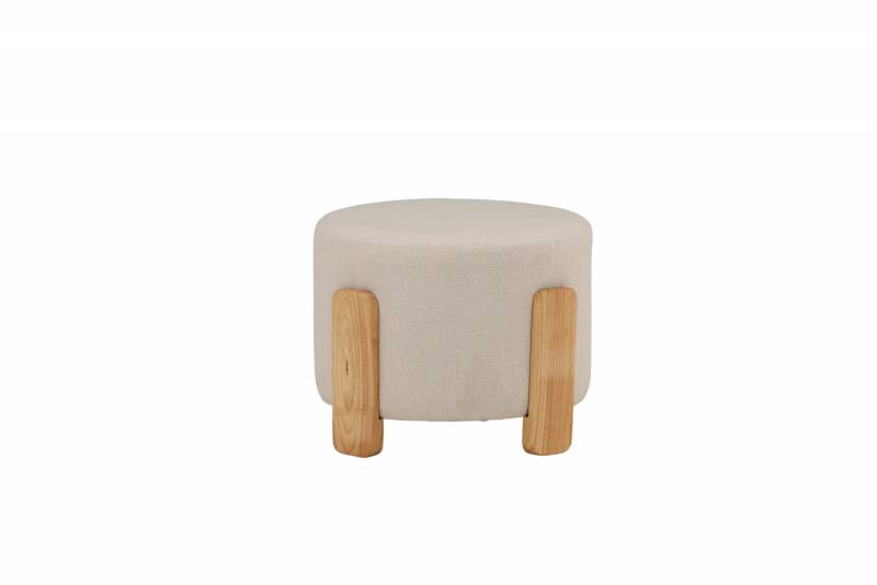 Coffey puf &Oslash;50cm i polyester hvid