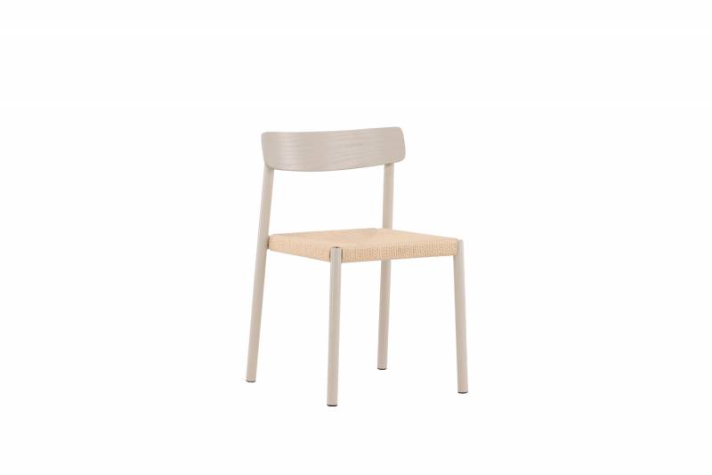 Malm&ouml;n spisebordsstol med beige flet og greige