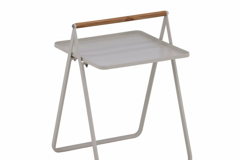 Clarin sidebord 43x43cm i st&aring;l beige
