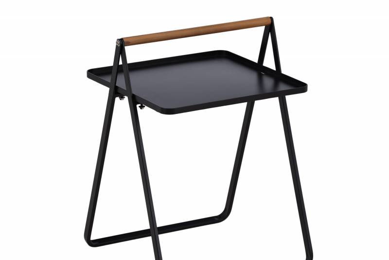 Clarin sidebord 43x43cm i st&aring;l sort