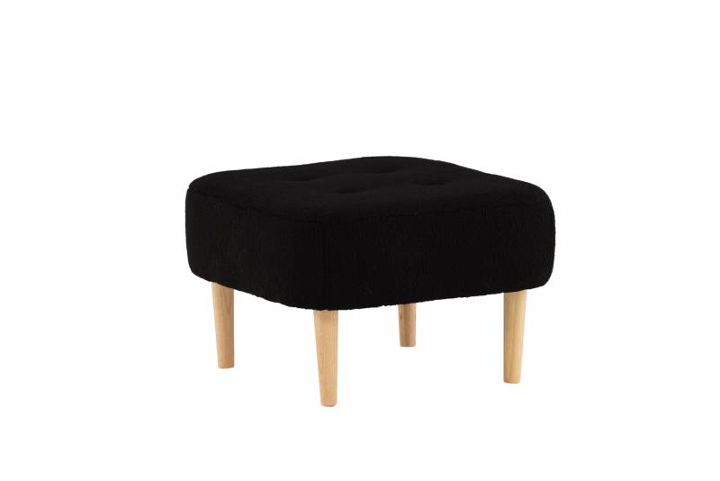 Salina puf 56x56cm i polyester sort