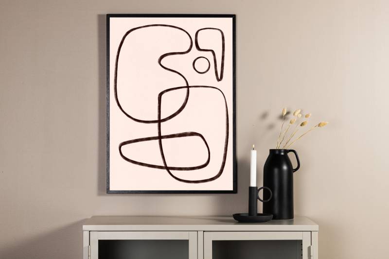Plakat Line Art 70x100cm hvid