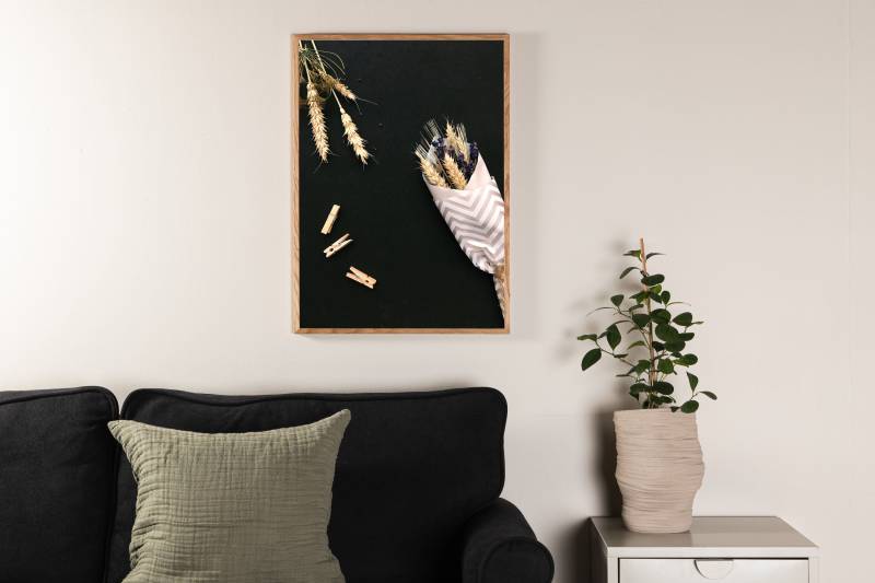 Plakat Flowers on table plakat 21x30cm med sort baggrund