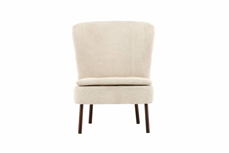 H&auml;lls&ouml; lounge l&aelig;nestol i polyester boucl&eacute; beige