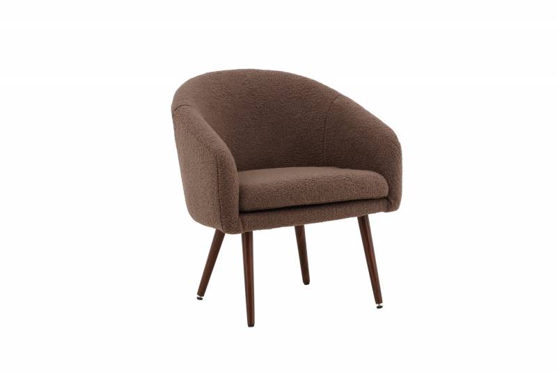 Wanda l&aelig;nestol teddy polyester brun