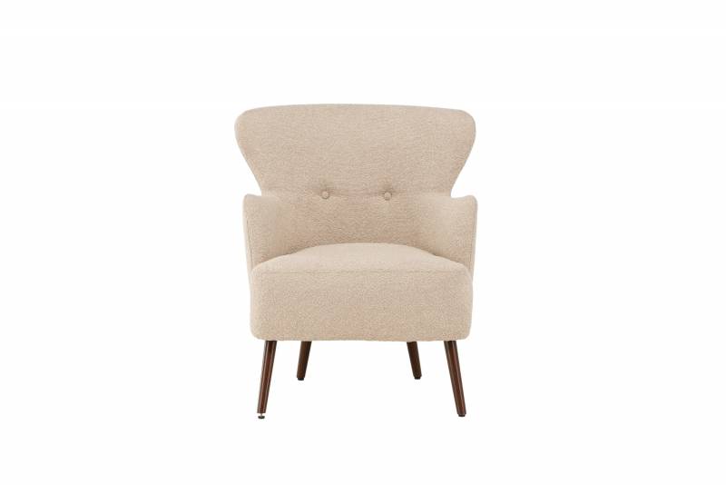Lincoln lounge l&aelig;nestol i boucl&eacute; beige