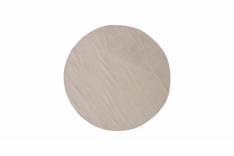 Jaipur rundt uldt&aelig;ppe &Oslash;200cm beige
