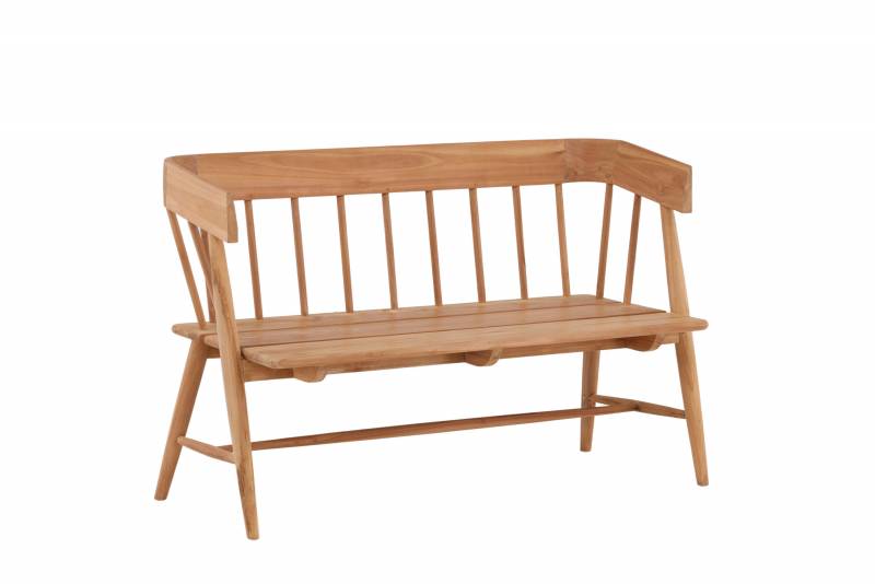 Split haveb&aelig;nk med rygl&aelig;n 132x58cm teak