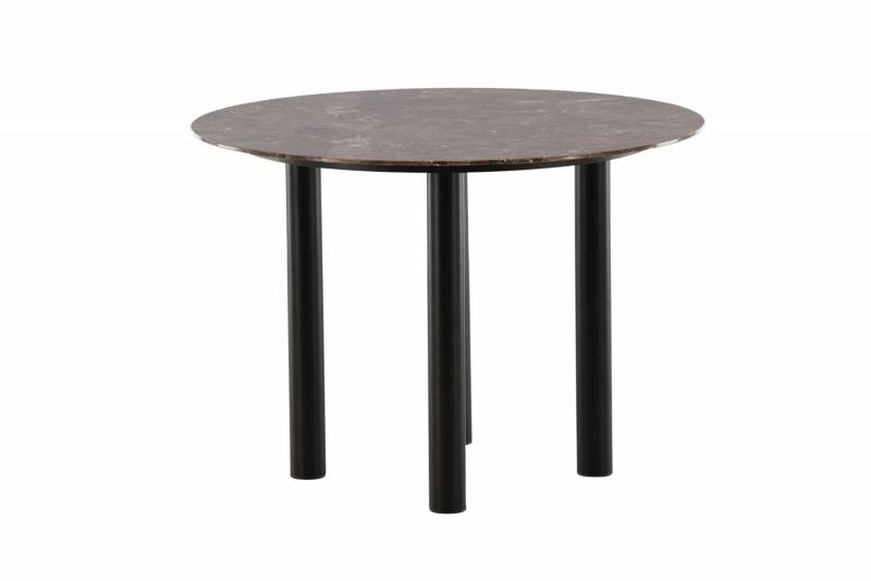 Havsten spisebord &Oslash;106cm med glasbordplade sort