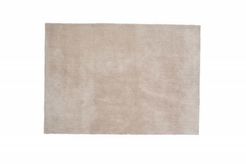 Undra t&aelig;ppe 160x230cm med silkebl&oslash;d polyesterluv beige