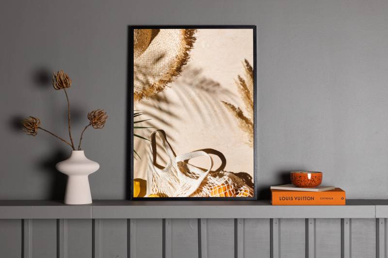 Plakat Beach 50x70cm beige