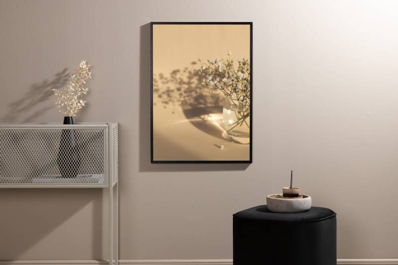 Plakat White Flowers 50x70cm beige