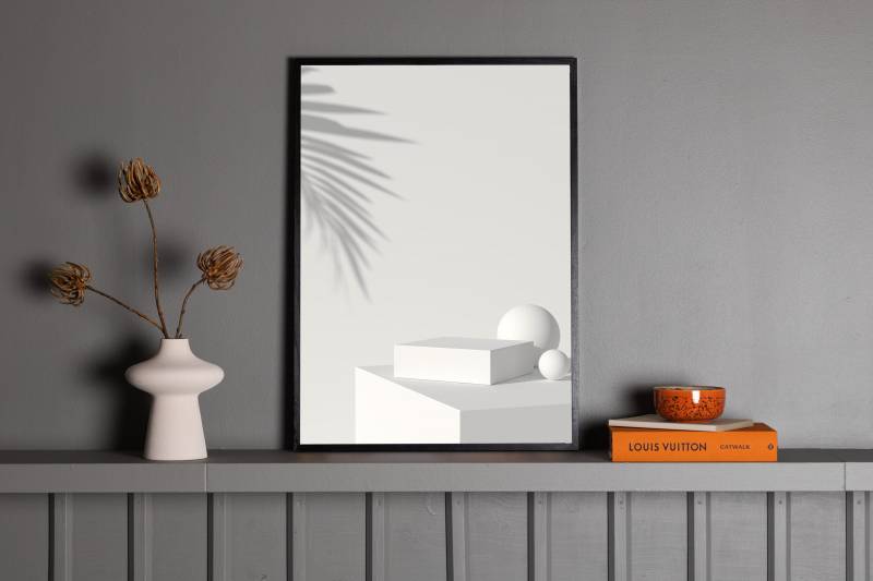 Plakat White Box 30x40cm beige