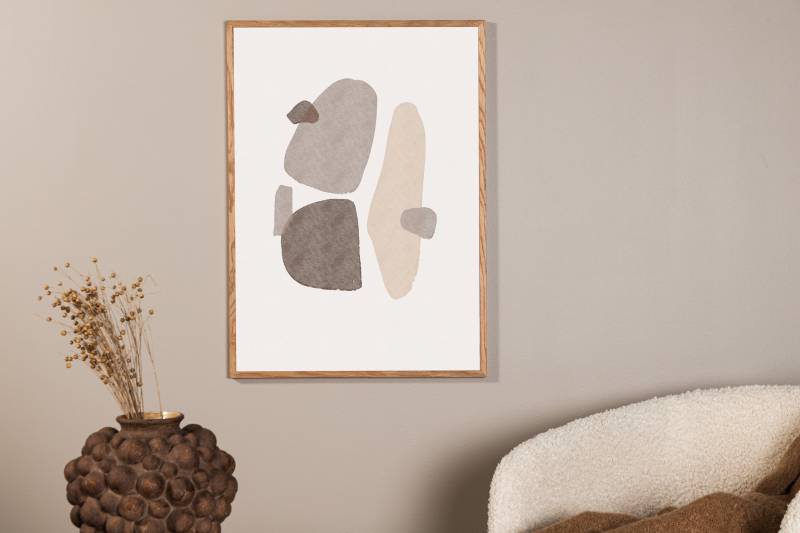 Plakat Shapes 30x40cm beige